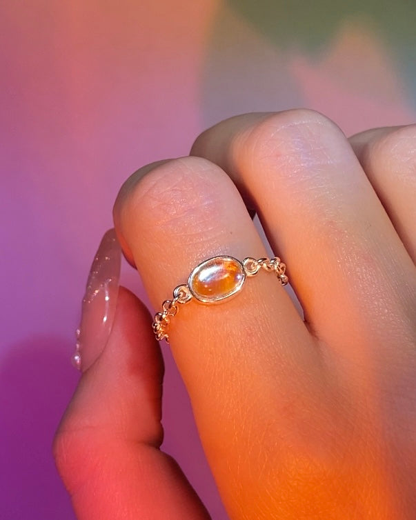 Moonstone Chain Ring | ☾230