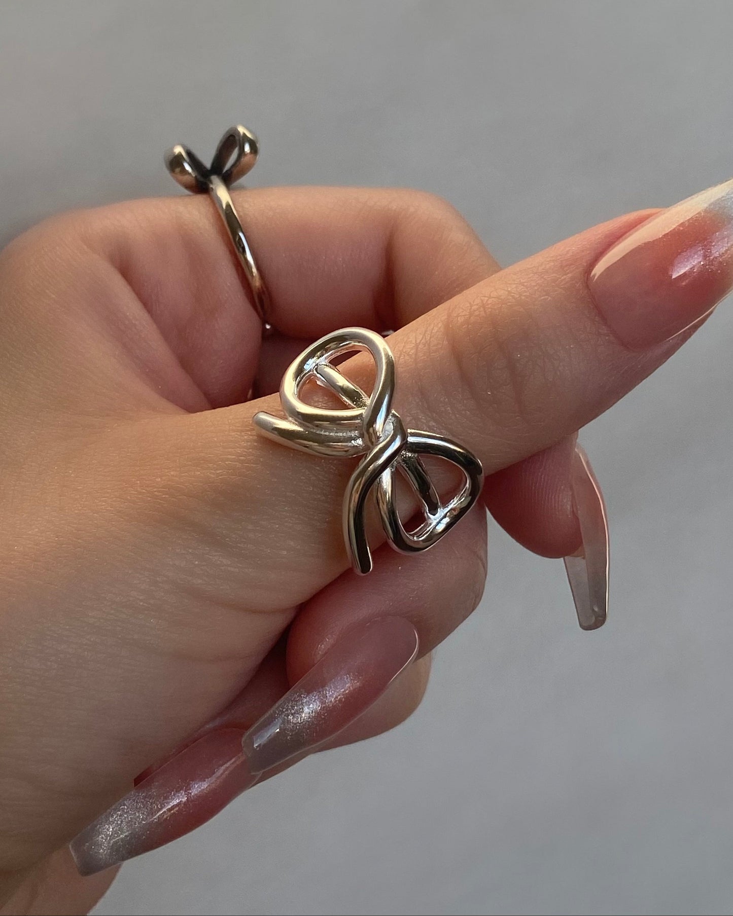 Chunky Silver Bow Ring | ⏾136