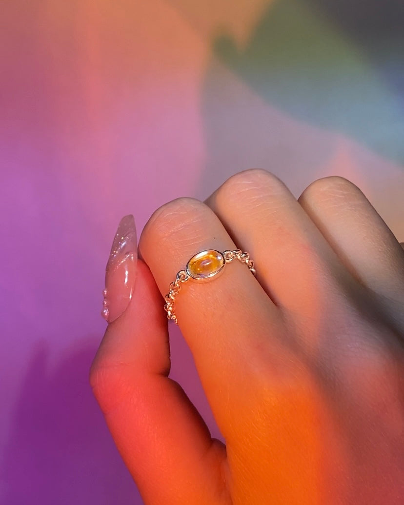 Moonstone Chain Ring | ☾230