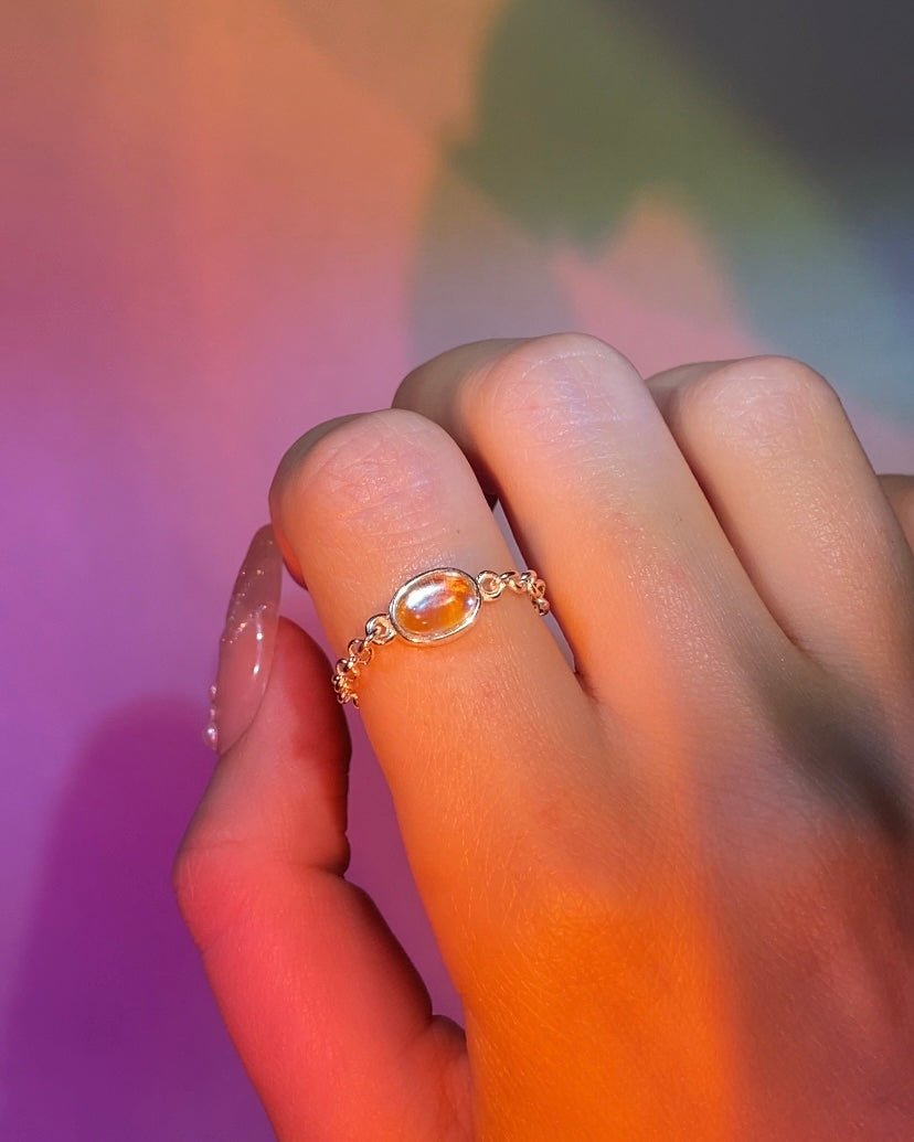Moonstone Chain Ring | ☾230