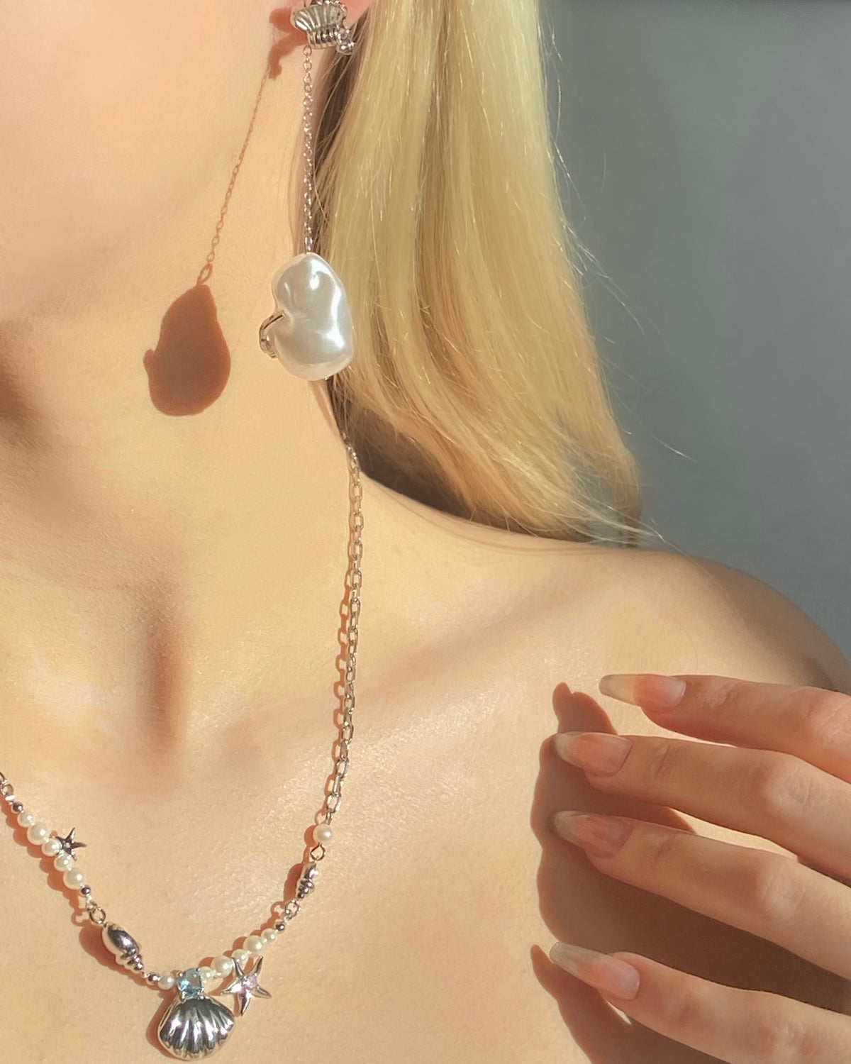 Seashell Baroque Pearl Drop Earrings| ⏾150