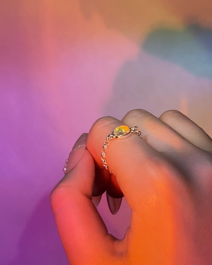 Moonstone Chain Ring | ☾230