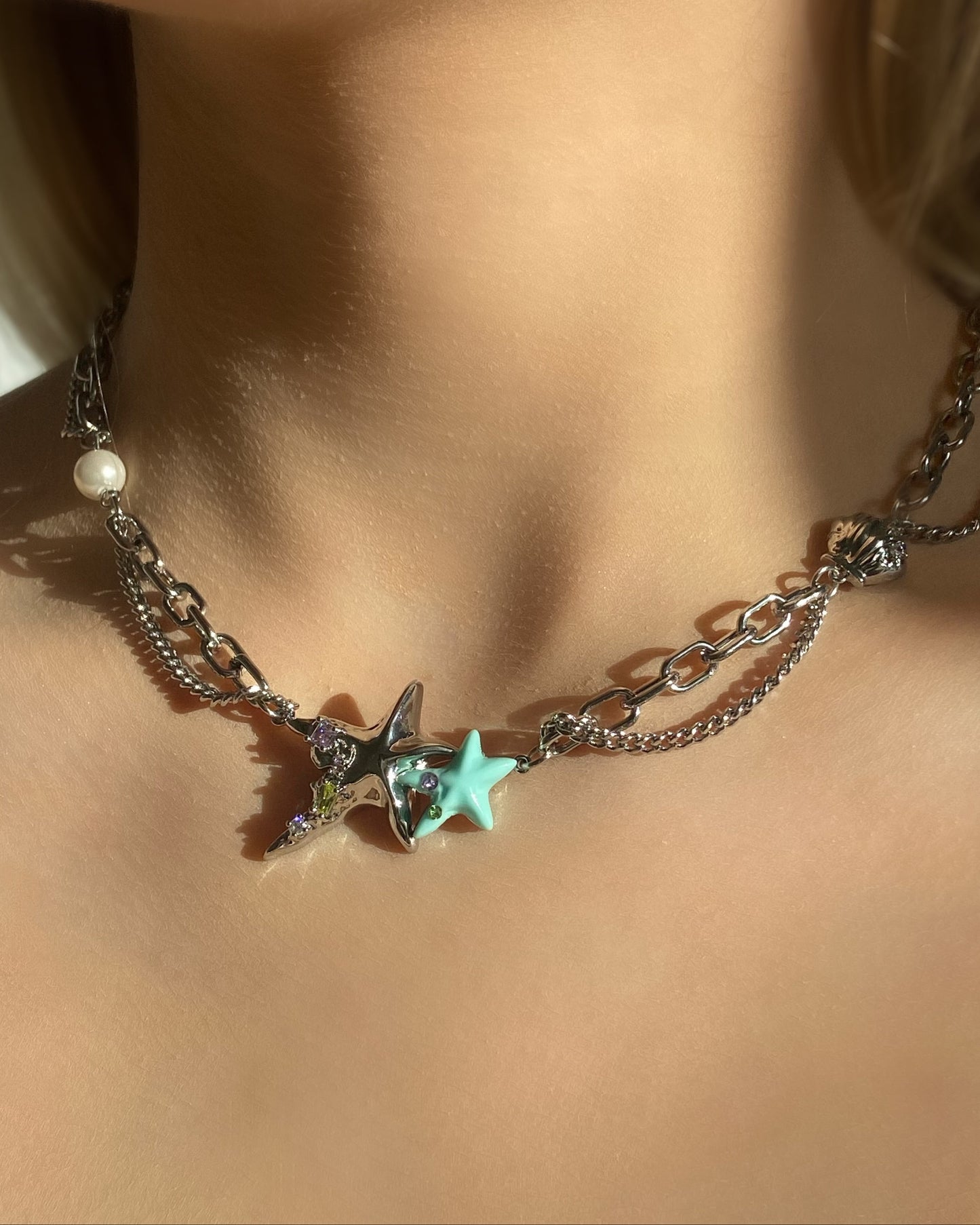 Cyan Starfish Necklace | ⏾160