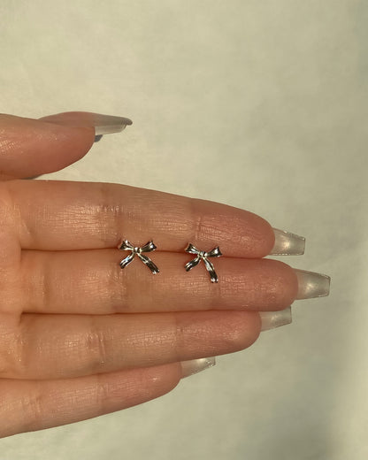 Coquette Ribbon Stud Earrings | ☾128