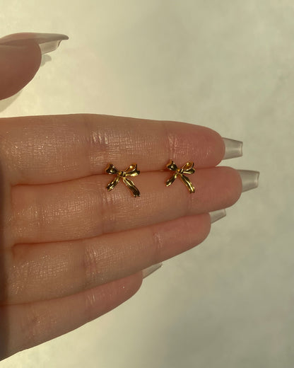 Coquette Ribbon Stud Earrings | ☾128