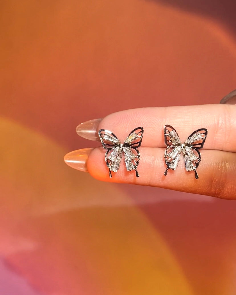 Butterfly Gemstone Earrings | ☾192