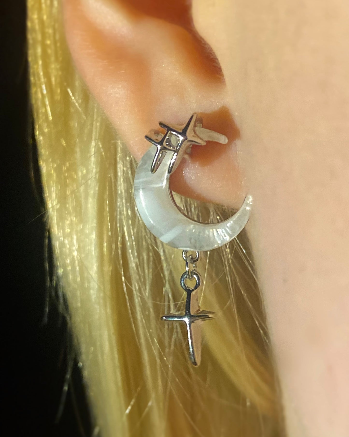 Asymmetrical Moon Earrings | ☾018