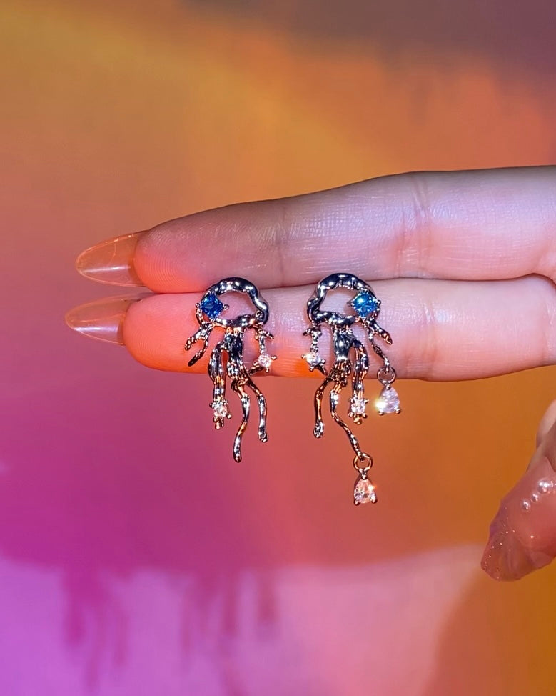 Blue Jellyfish Earrings | ☾105