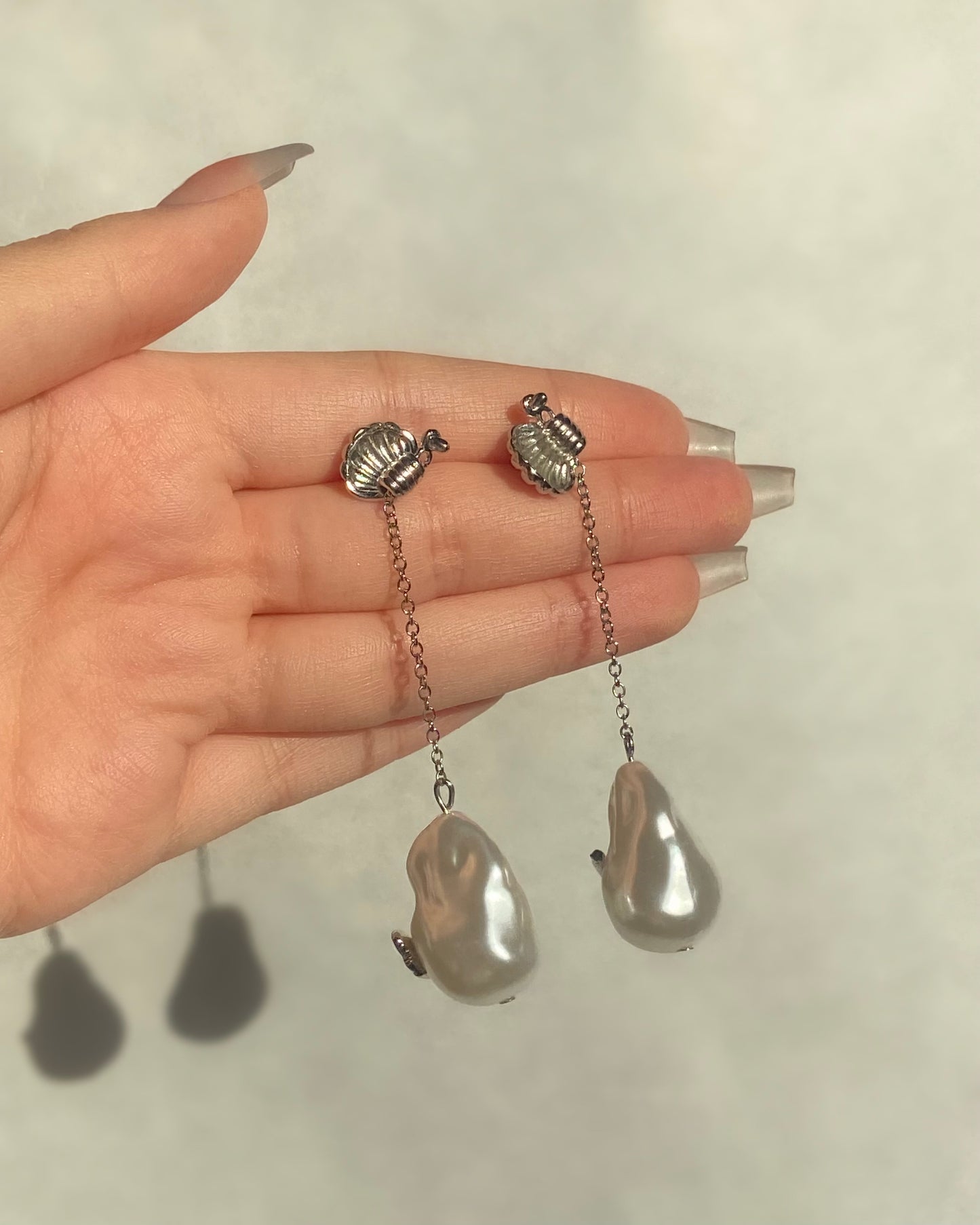 Seashell Baroque Pearl Drop Earrings| ☾150