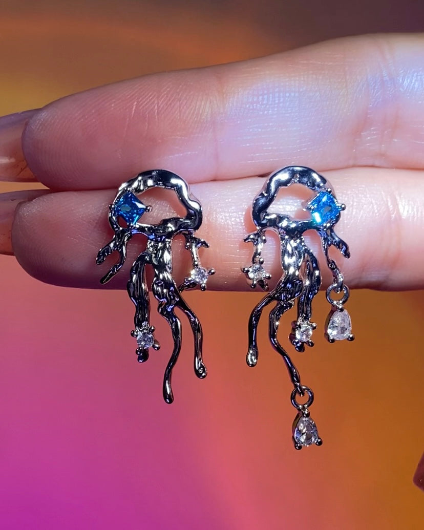 Blue Jellyfish Earrings | ☾105