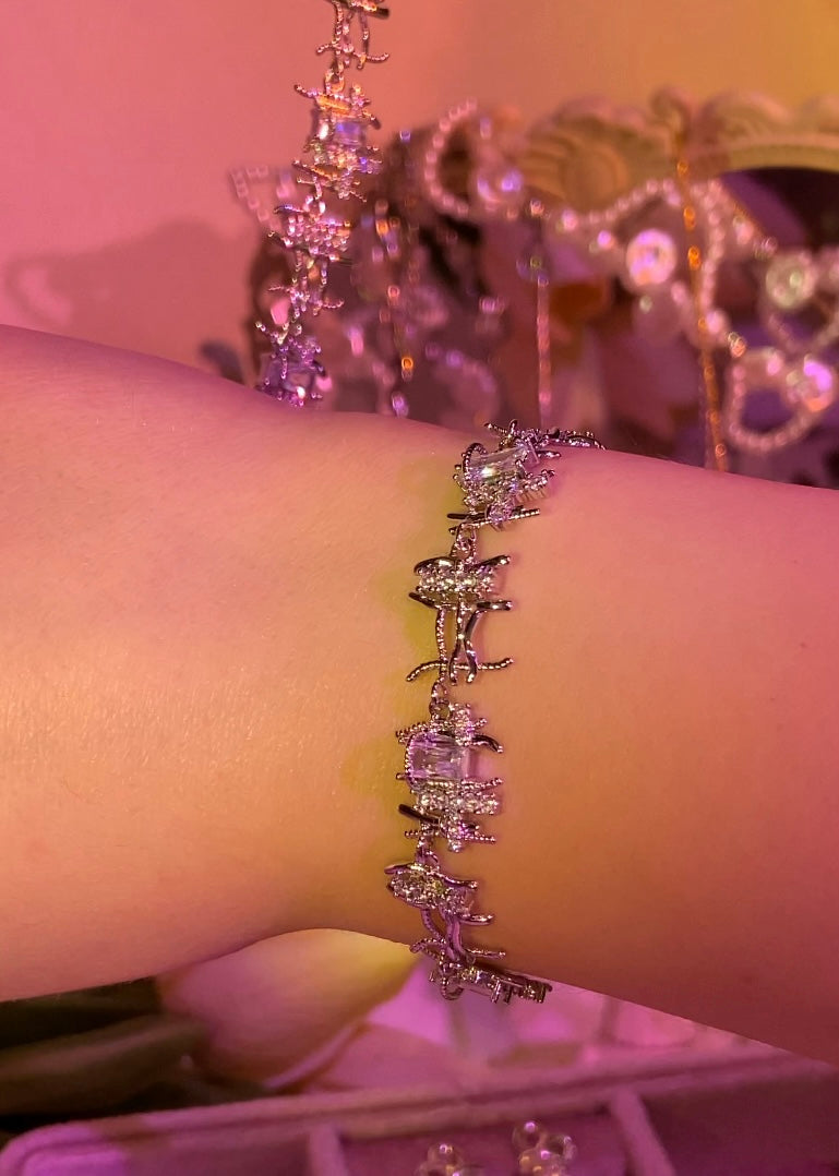 Criss-Cross Gemstone Bracelet ☾252