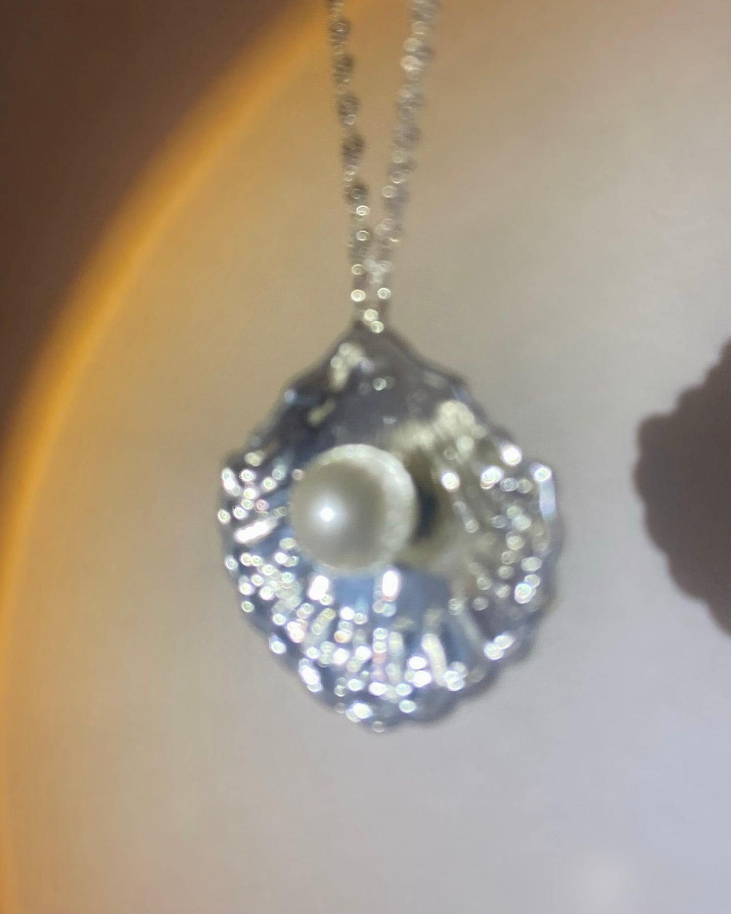 Seashell Pearl Pendant Necklace | ☾215