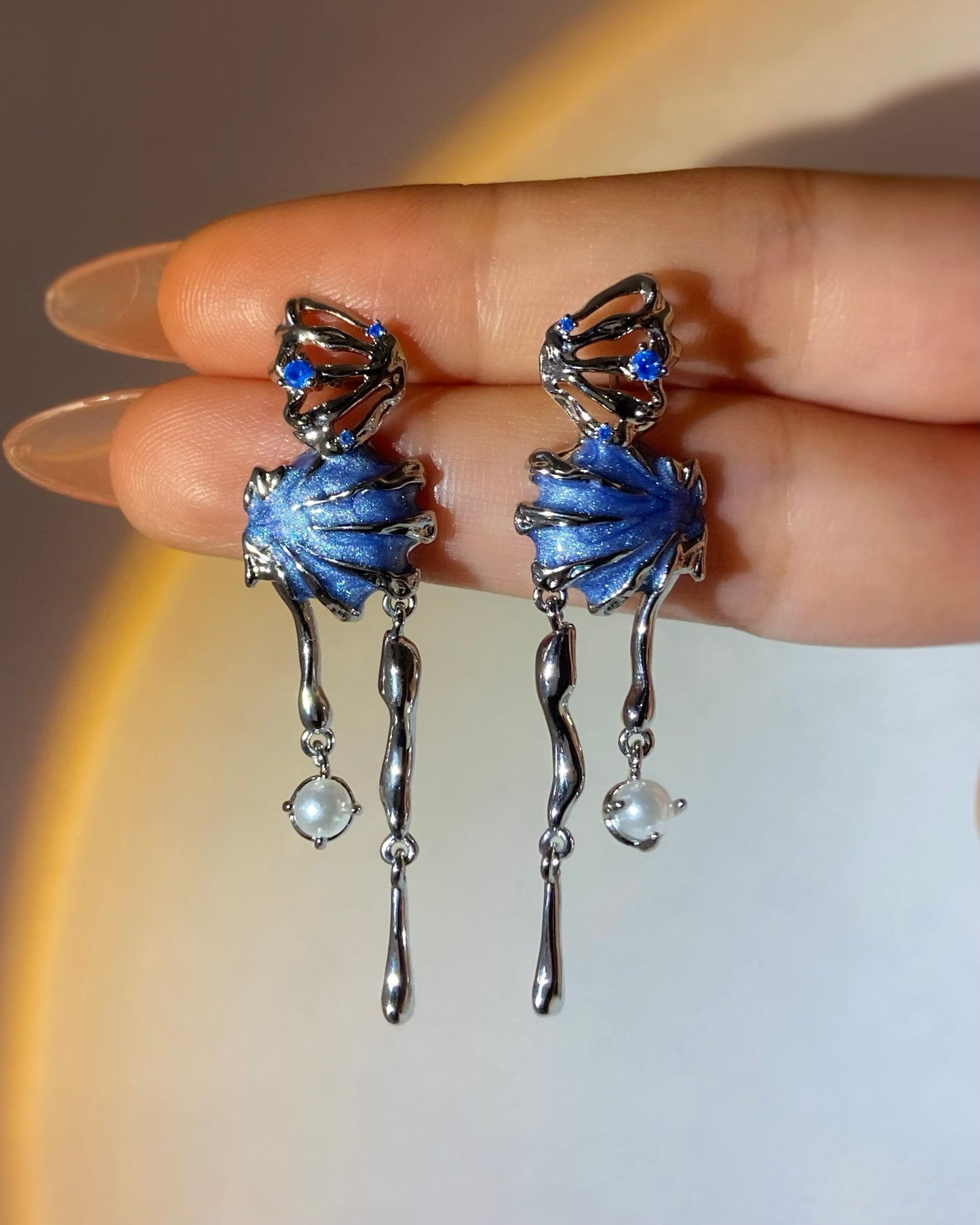 Blue Seashell Earrings | ☾103