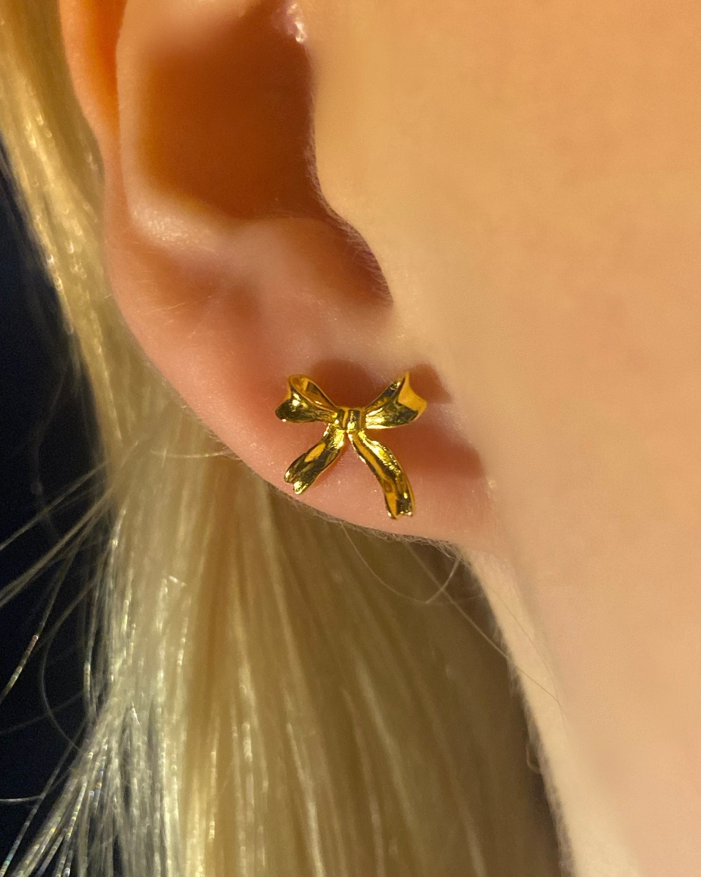 Coquette Ribbon Stud Earrings | ☾128