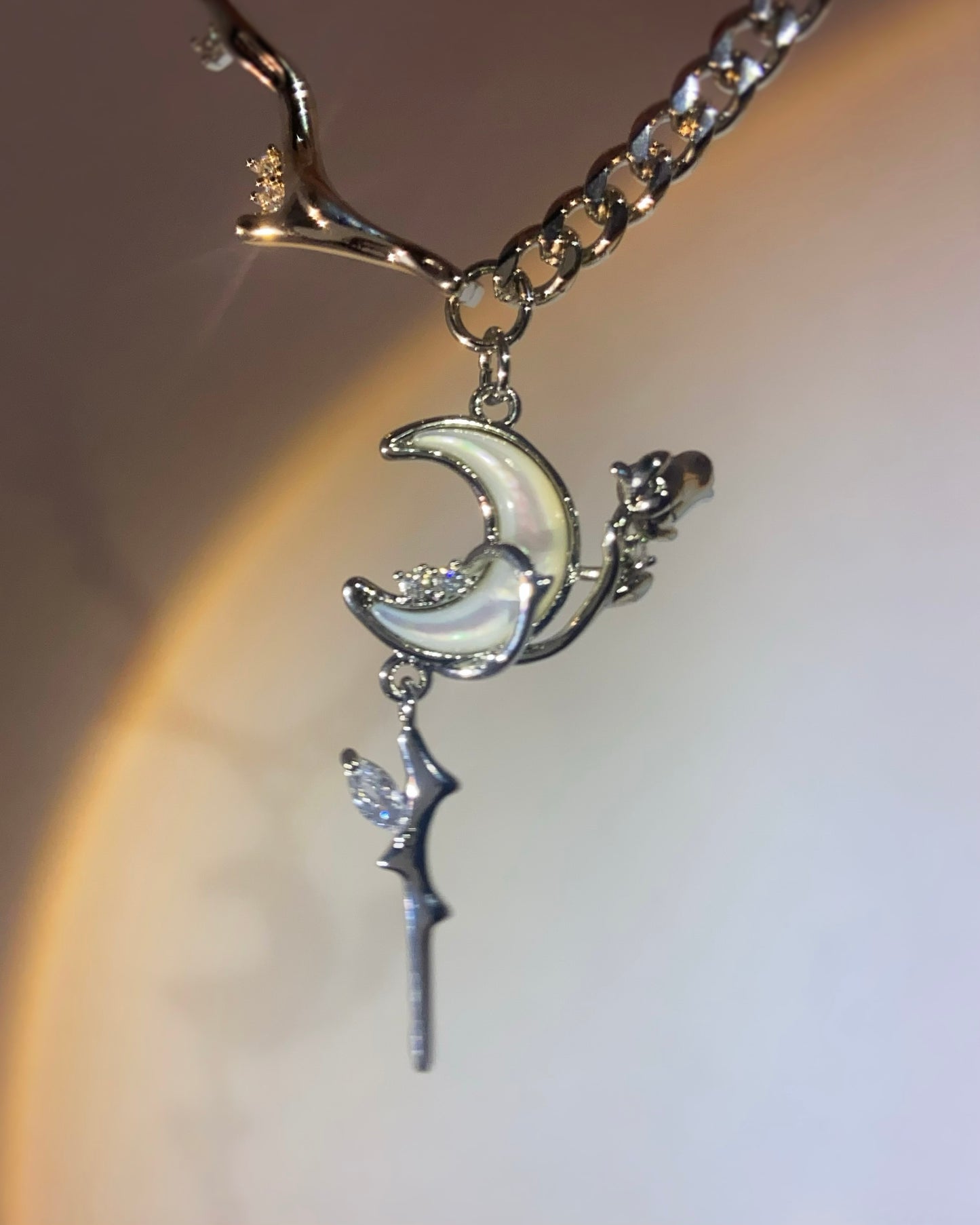 Rose Vine Moon Necklace | ☾108