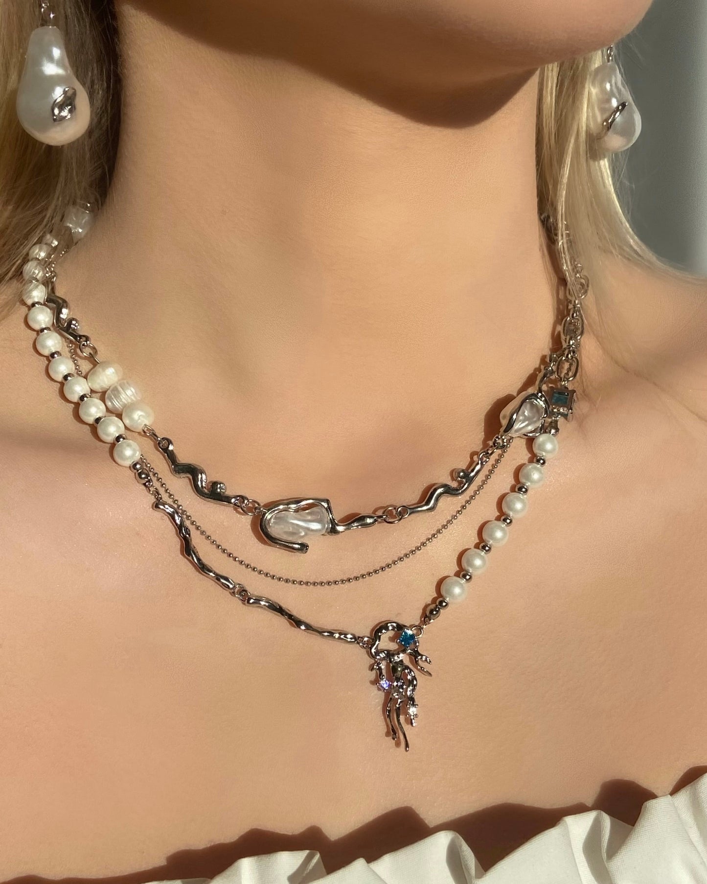 Baroque Pearl Necklace | ☾001