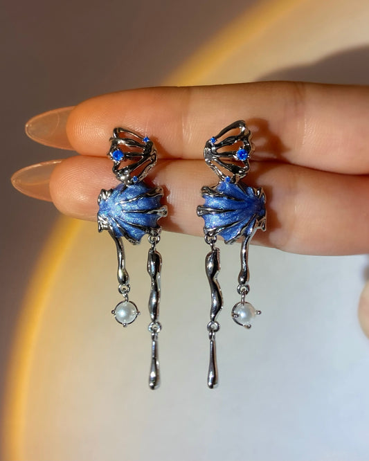 Blue Seashell Earrings | ☾103