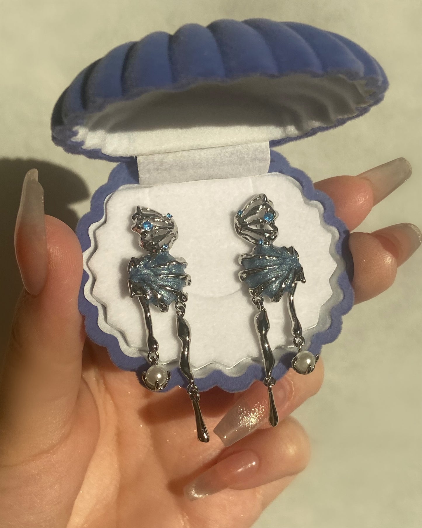 Blue Seashell Earrings | ☾103