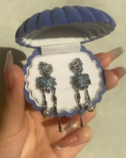 Blue Seashell Earrings | ☾103