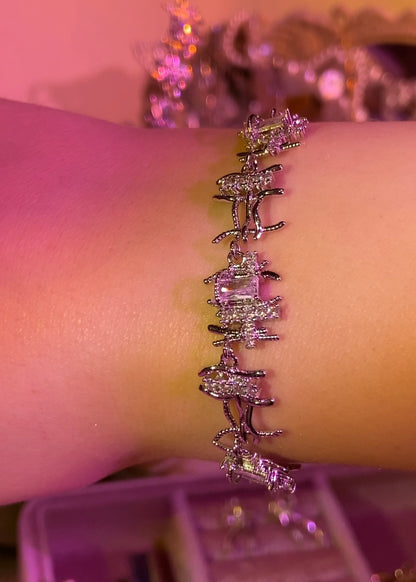 Criss-Cross Gemstone Bracelet ☾252