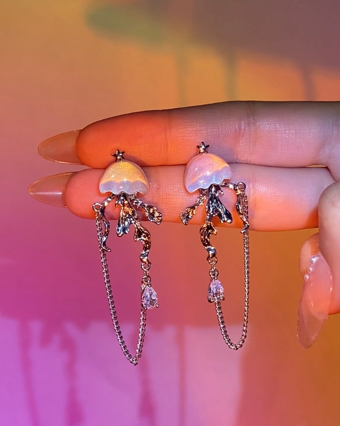 Glittery Jellyfish Earrings | ☾087