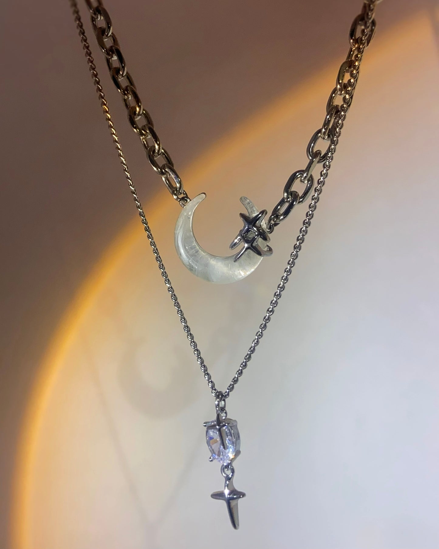 Layered Moon Necklace | ☾024