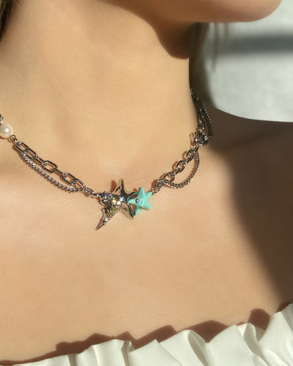 Cyan Starfish Necklace | ☾160