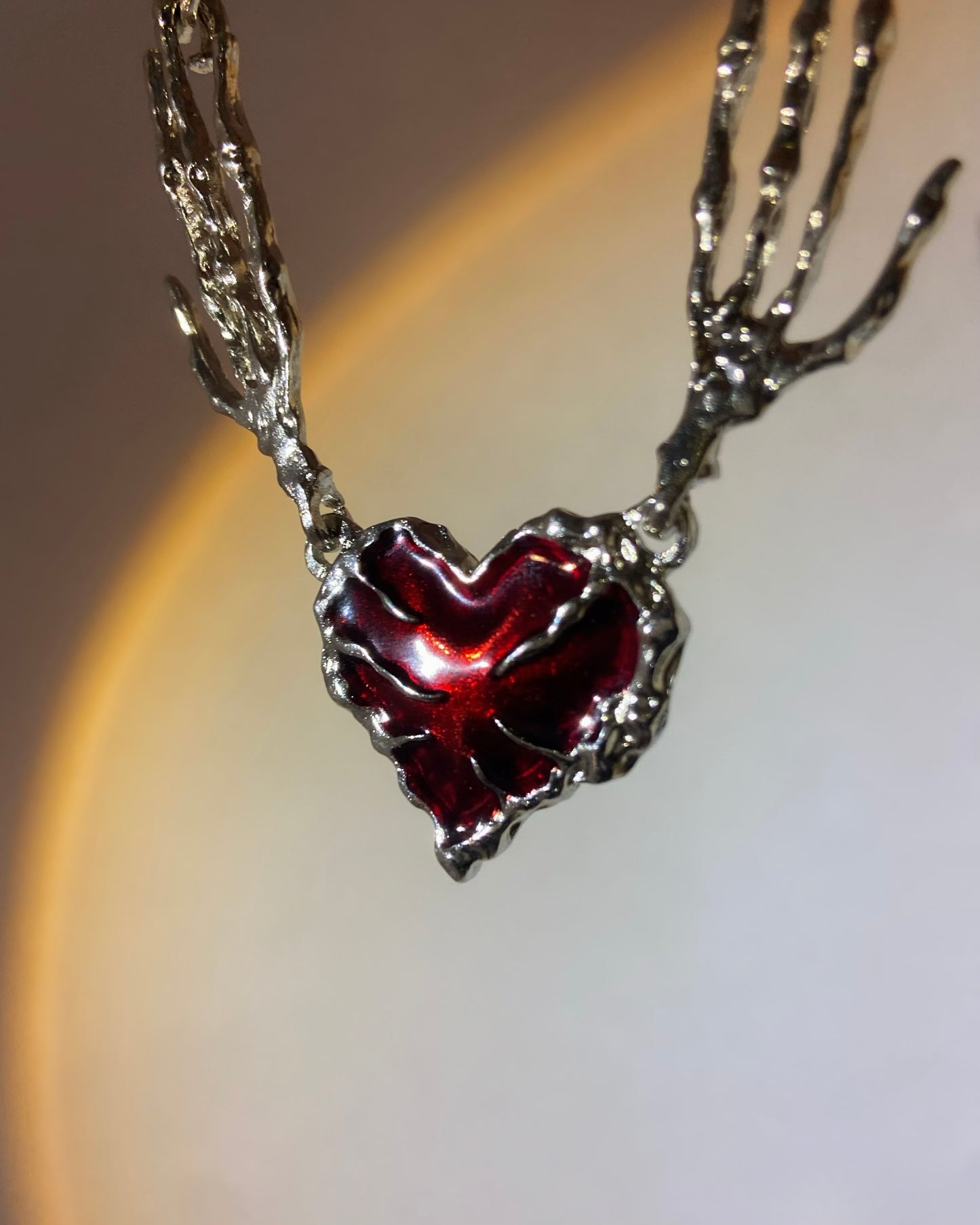 Skeleton Heart Necklace | ☾112