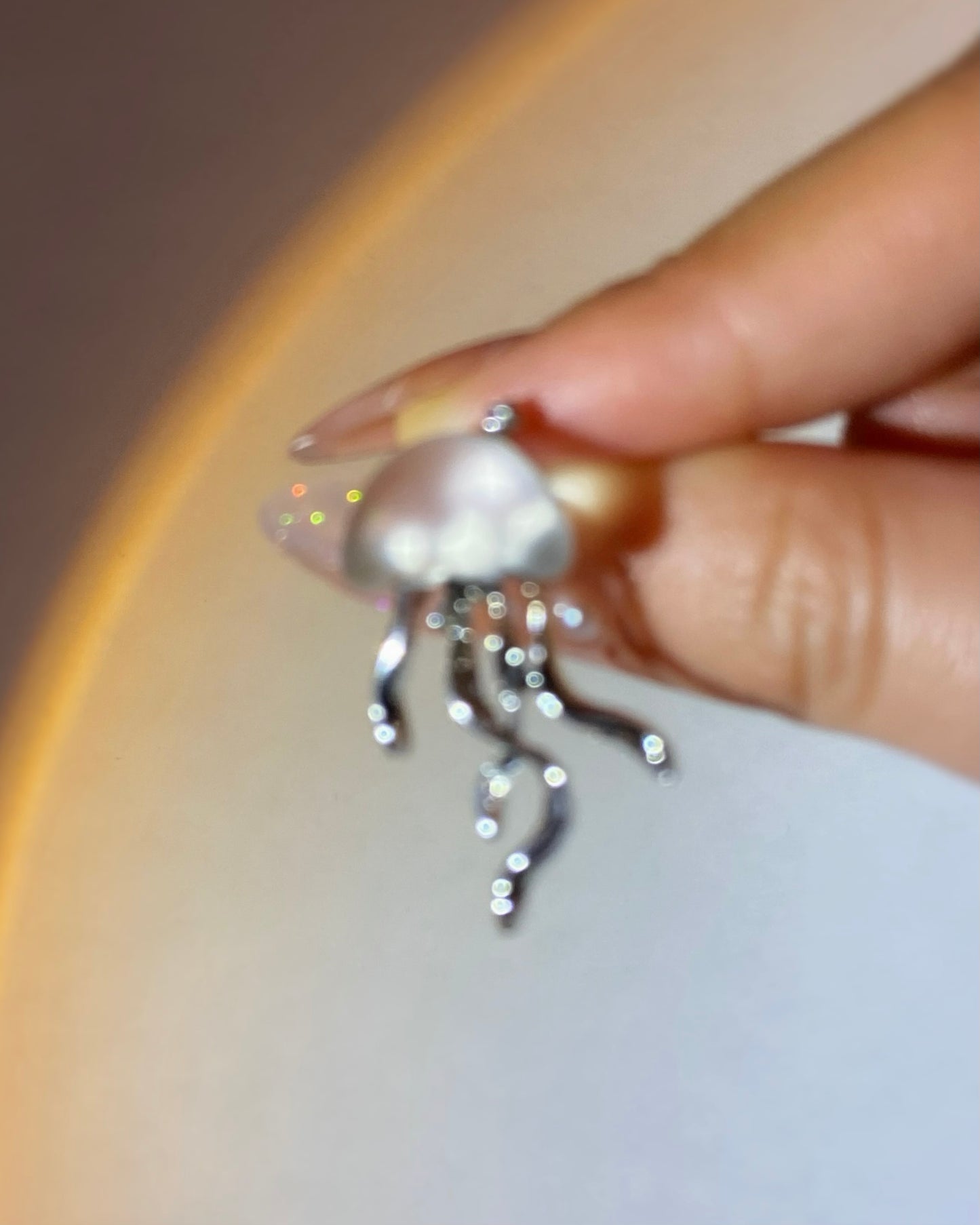 White Jellyfish Earrings | ☾040