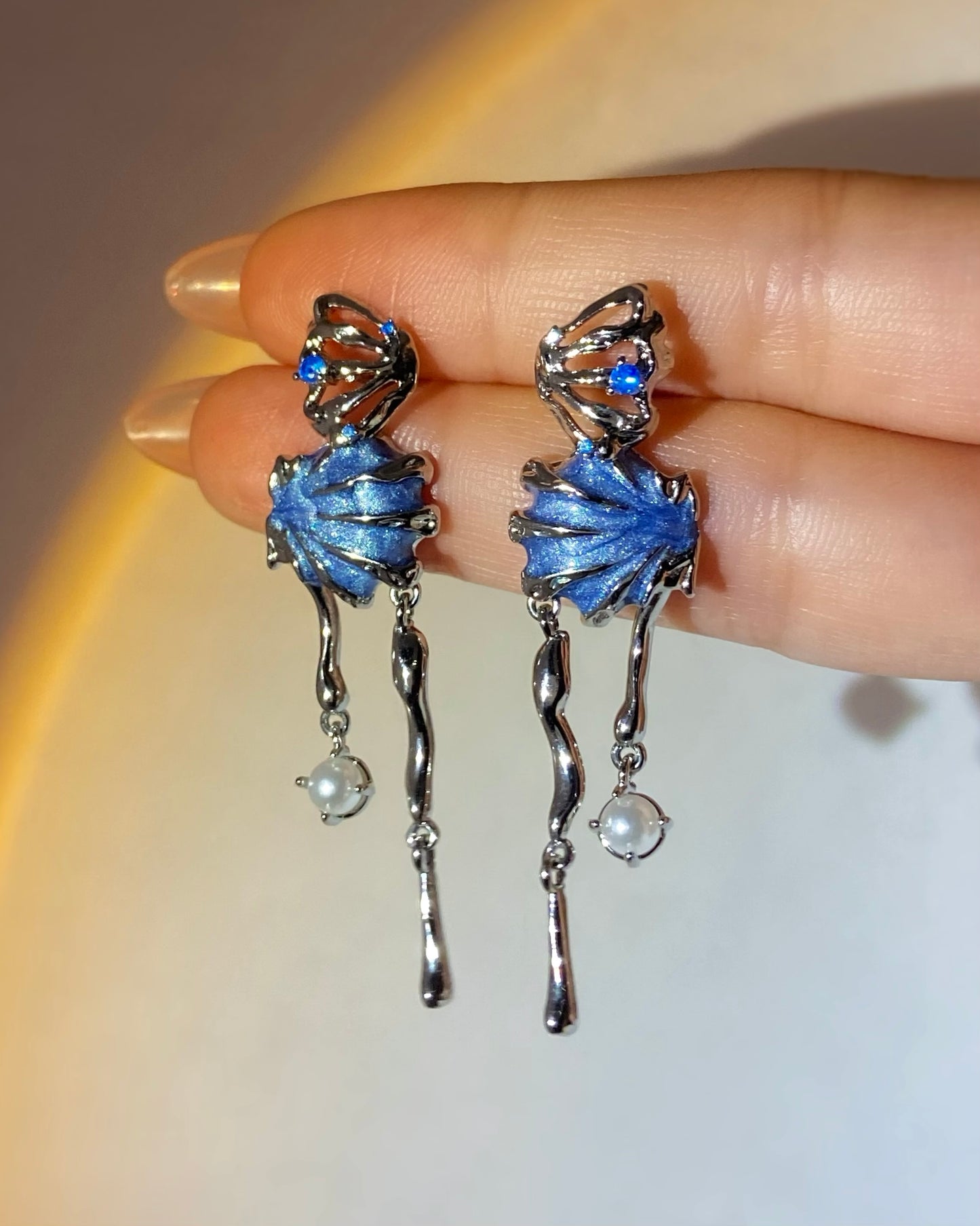 Blue Seashell Earrings | ☾103