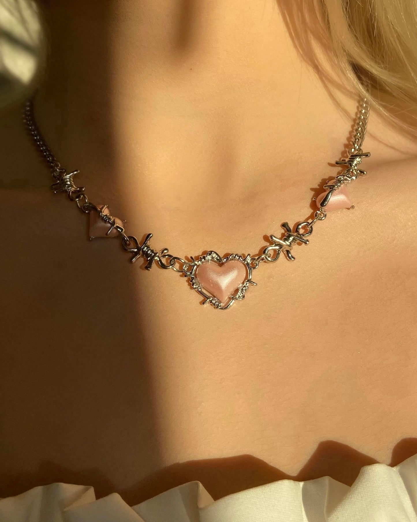 Barbed Wire Heart Necklace | ☾028