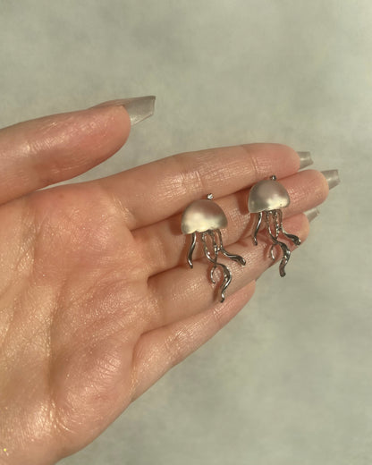 White Jellyfish Earrings | ☾040