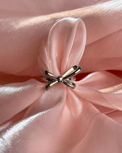 Coquette Silver Ribbon Ring | ☾131