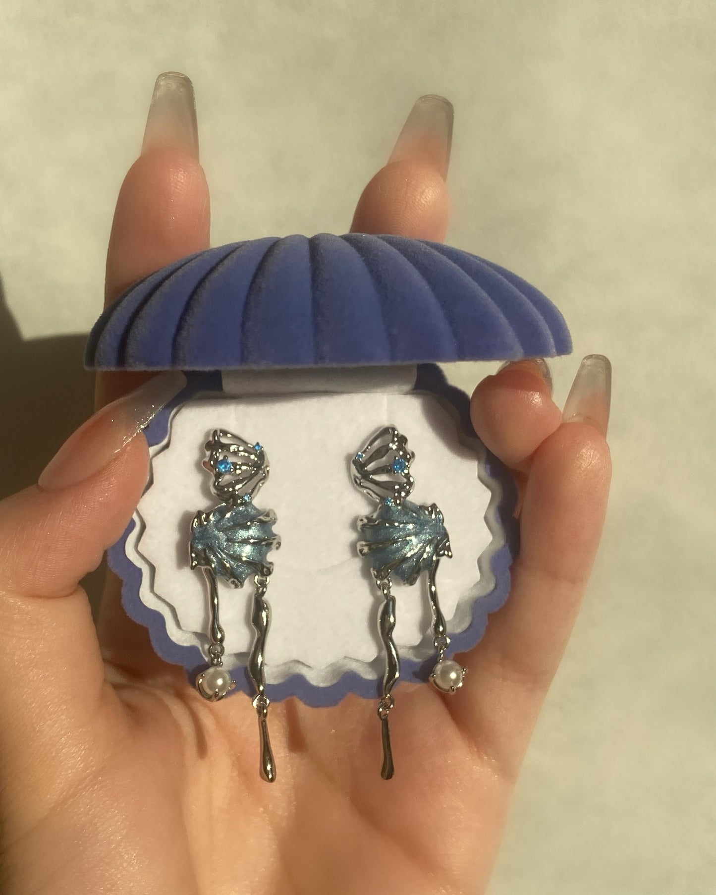 Blue Seashell Earrings | ☾103