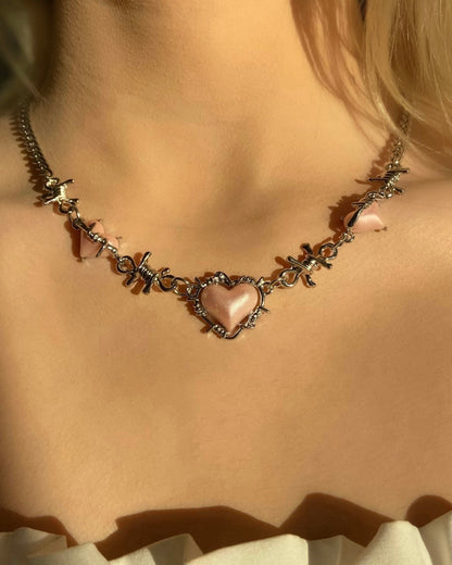 Barbed Wire Heart Necklace | ☾028