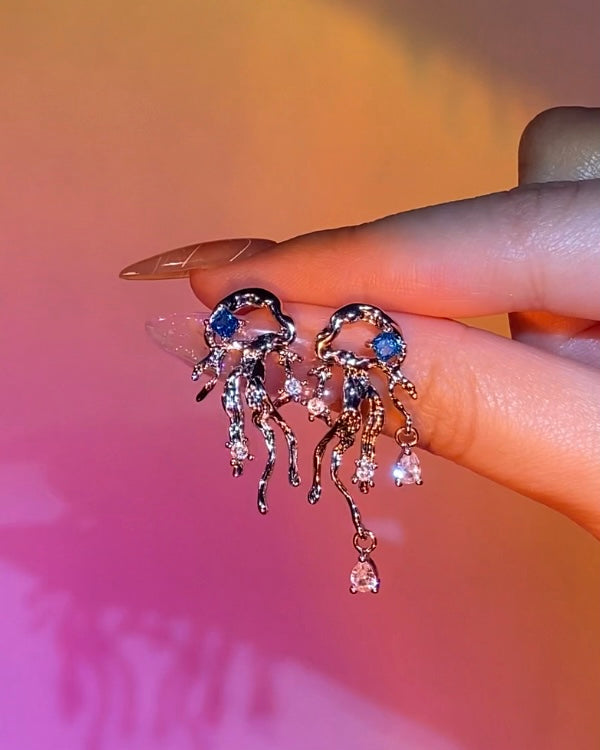 Blue Jellyfish Earrings | ☾105