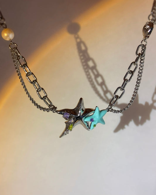 Cyan Starfish Necklace | ☾160