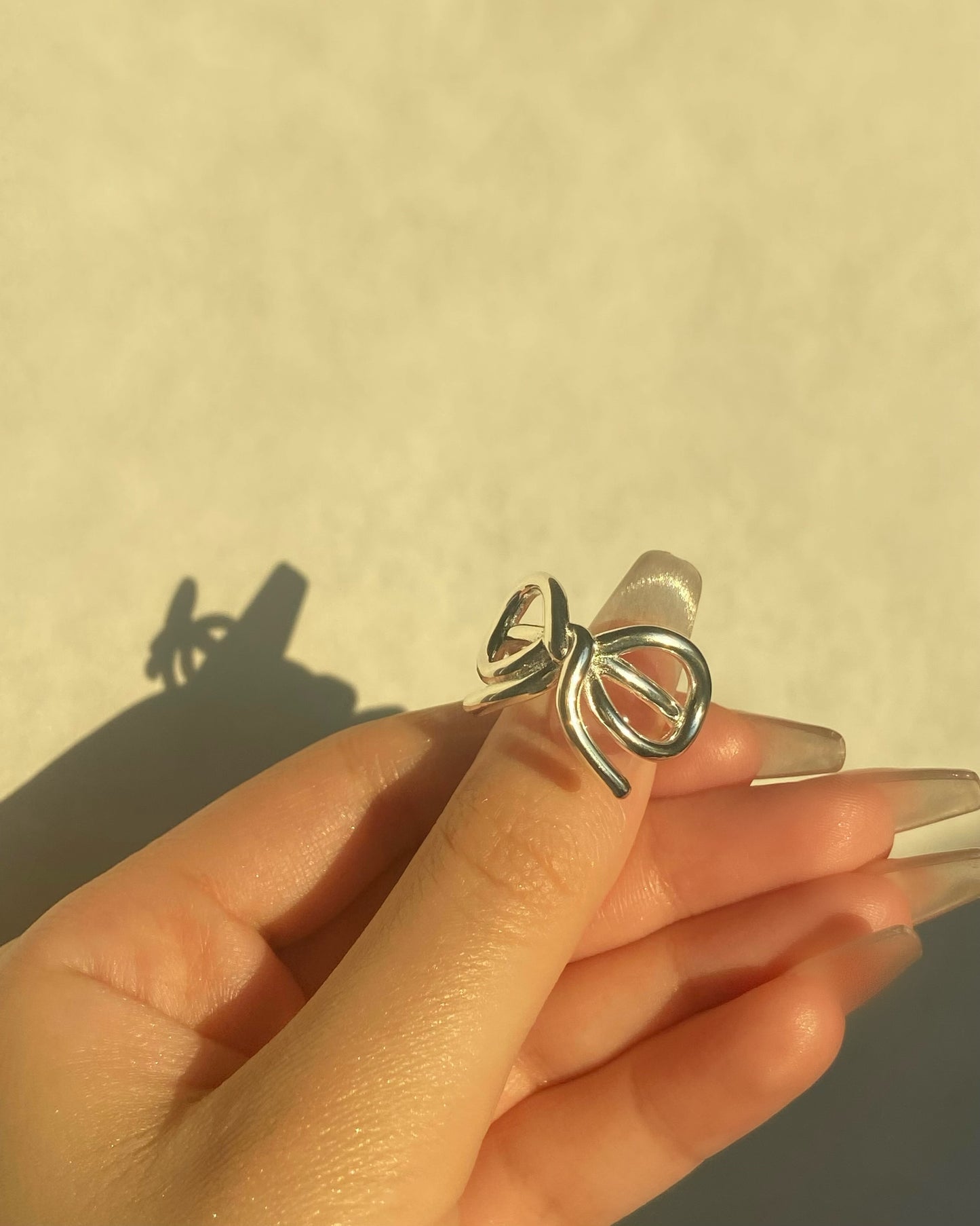 Chunky Silver Bow Ring | ☾136