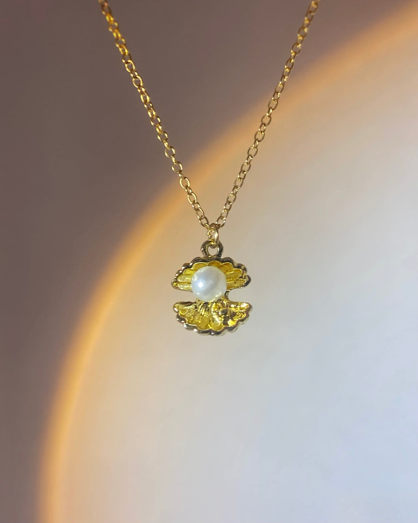 Seashell Pearl Pendant Necklace | ☾214