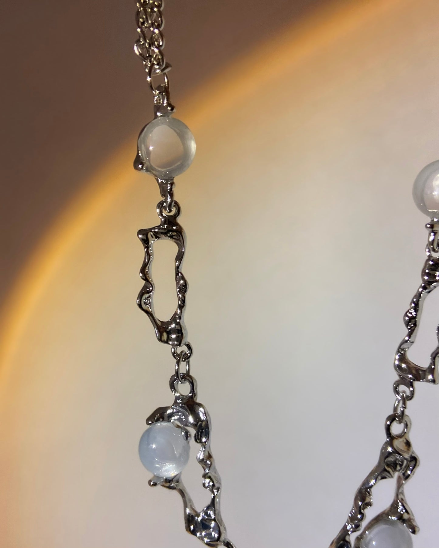 White Moonstone Gemstone Necklace | ☾222