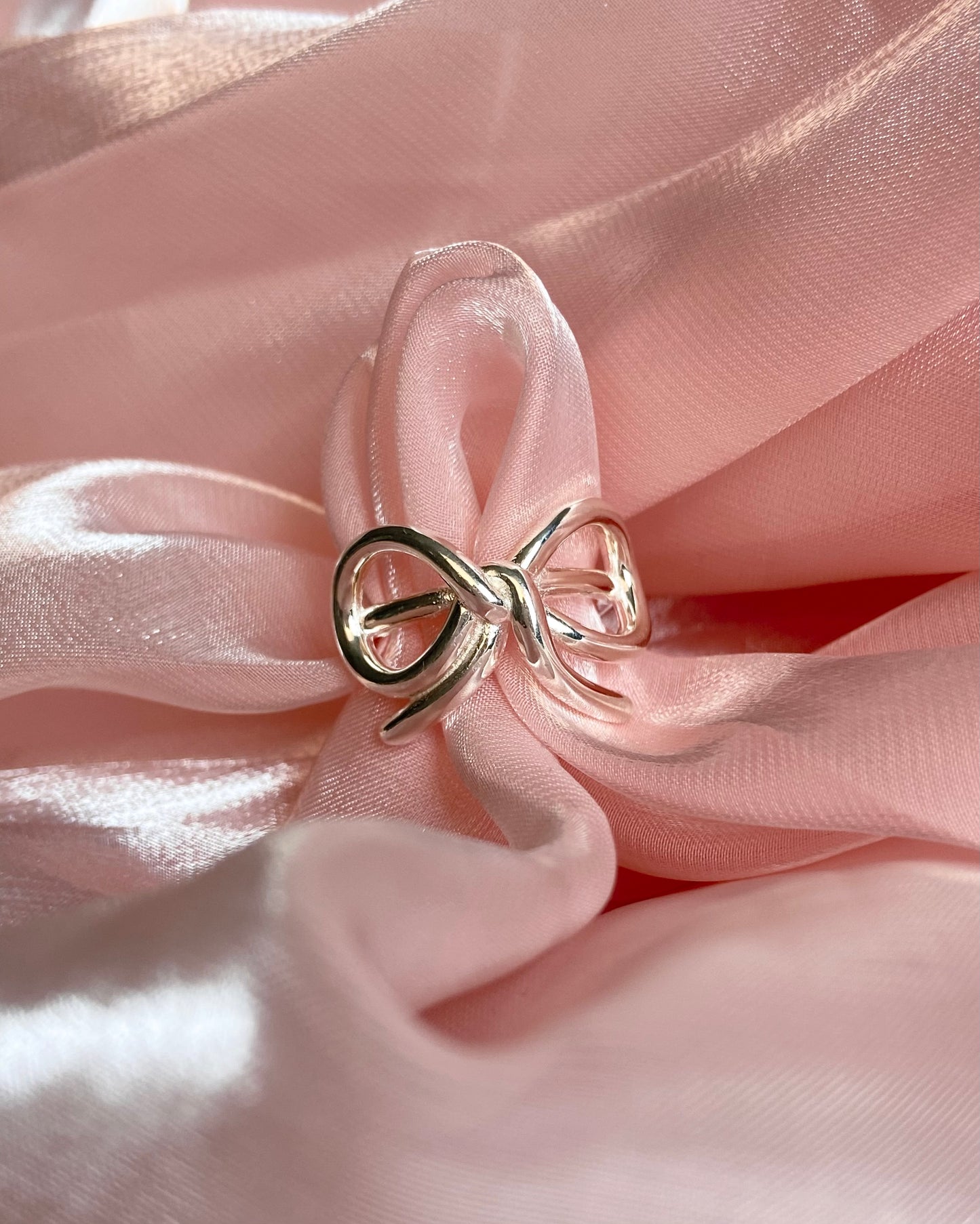 Chunky Silver Bow Ring | ☾136