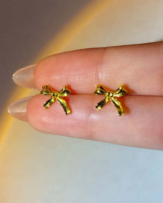 Coquette Ribbon Stud Earrings | ☾128