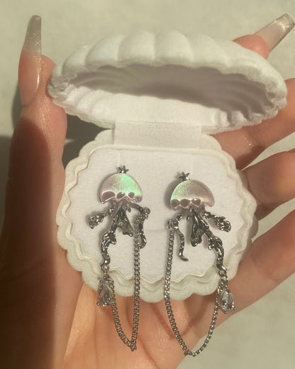 Glittery Jellyfish Earrings | ☾087