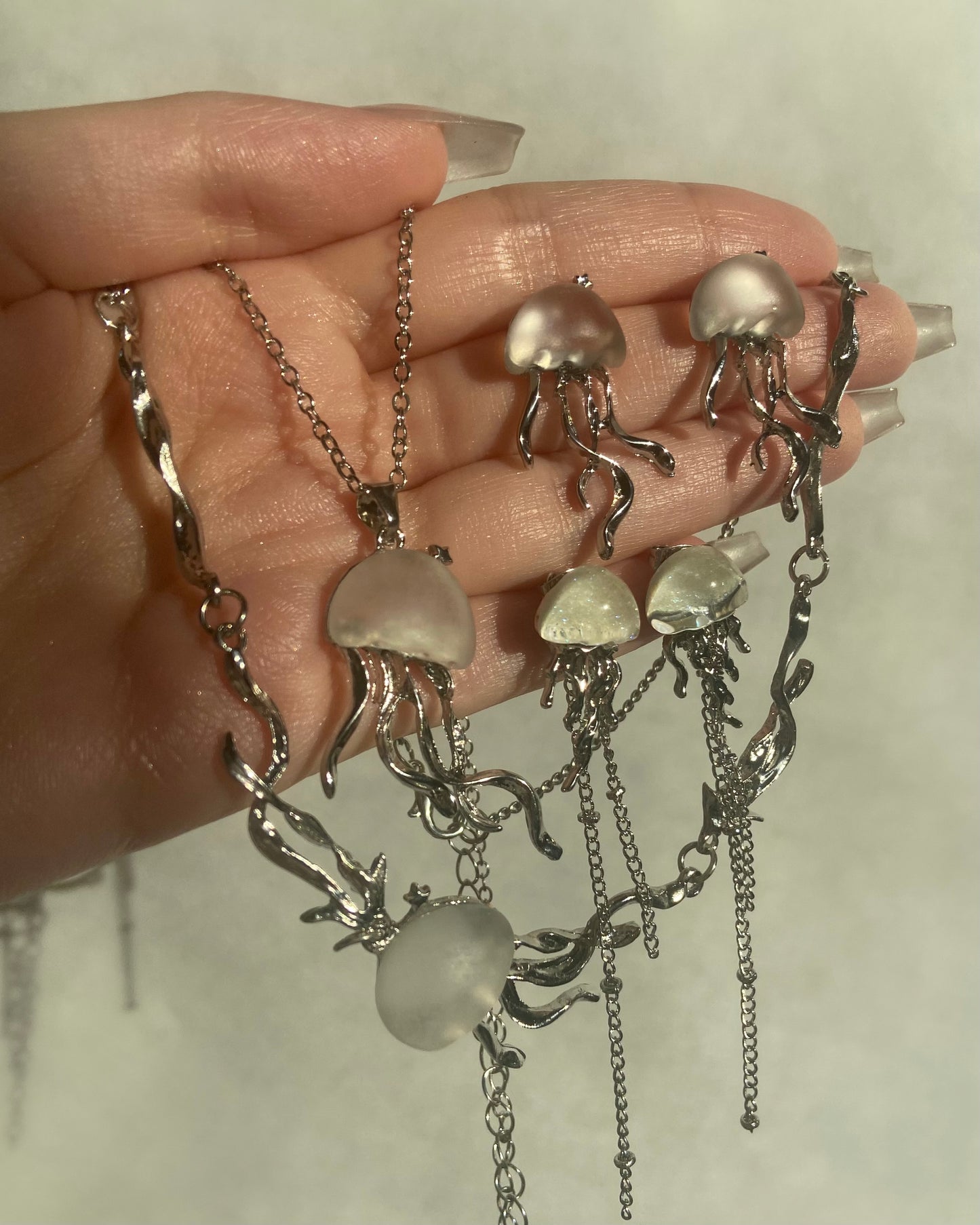 White Jellyfish Necklace | ☾041