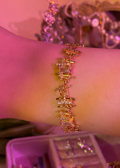 Criss-Cross Gemstone Bracelet ☾252