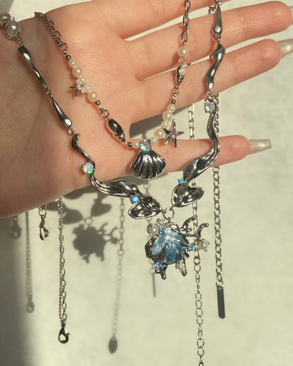 Blue Seashell Necklace | ☾101