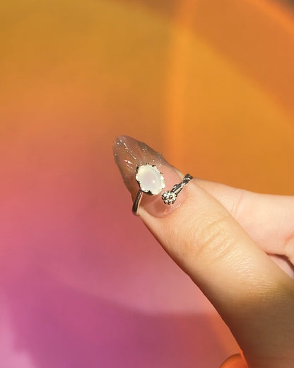 White Moonstone Ring | ☾179