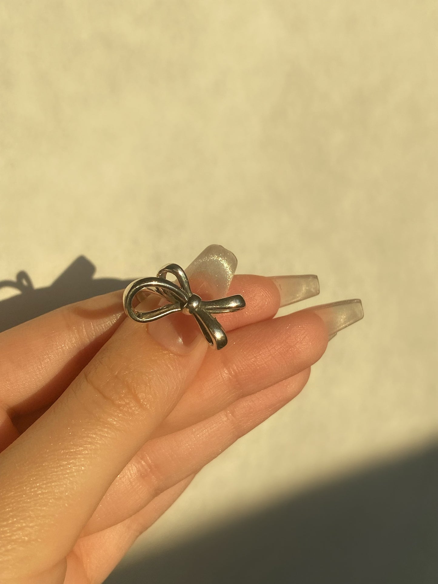 Coquette Silver Ribbon Ring | ☾131