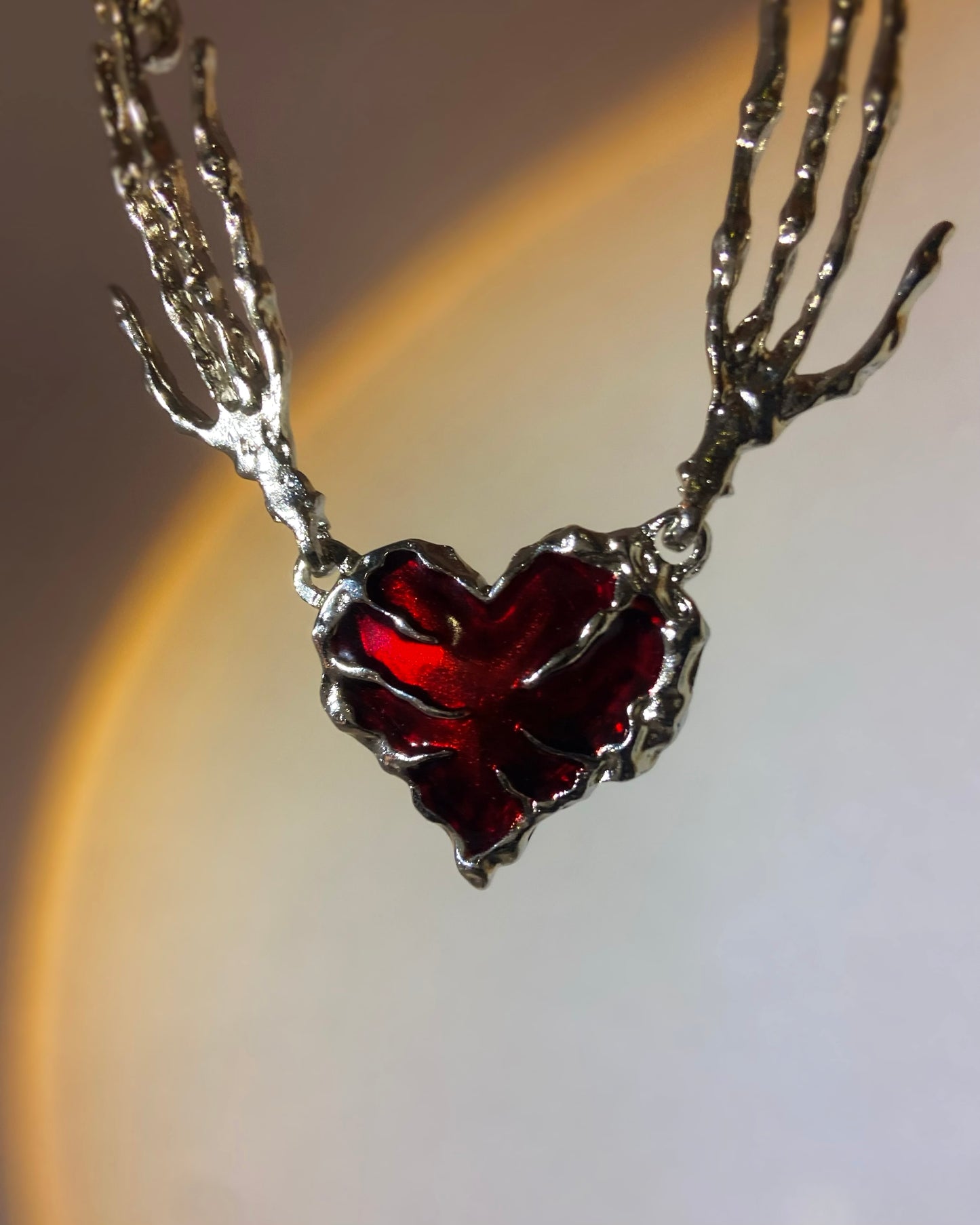 Skeleton Heart Necklace | ☾112