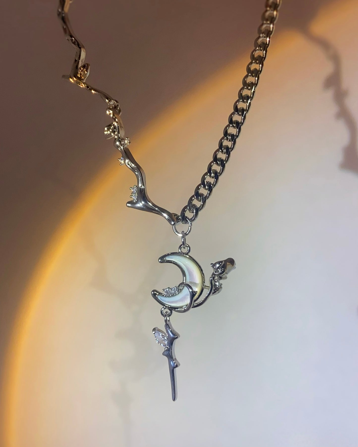 Rose Vine Moon Necklace | ☾108